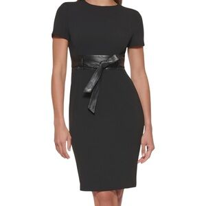 Calvin Klein Black Dress with Gold Zipper